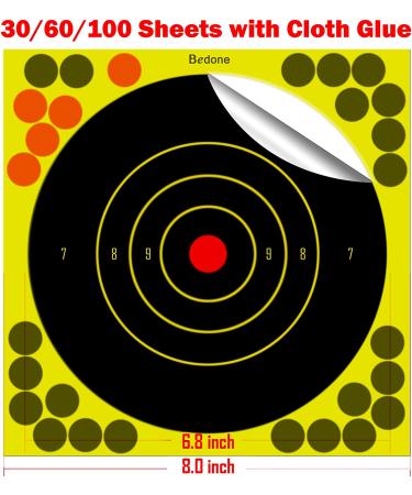 12 Inch & 7 Inch Self Adhesive Shooting Targets - Splatter Reactive with Cover-up Patches (30 Pack) - for Gun, Pistol, Rifle, Airsoft, Pellet Gun - Buy Online on GoSupps.com