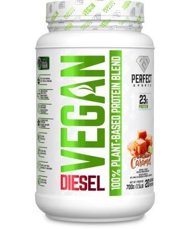 PERFECT Sports - DIESEL Vegan 100% Plant-Based Protein Powder Salted Caramel (20 Servings 700g)
