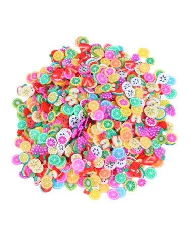 1000pcs Nail Art Decoration 3d Fruit Slices Nail Art Polymer Clay Slices for Nail Halloween Decor Nail Art Slices for Lip Gloss Nail Charms Lip Tint Manicure Tool Patch Flash