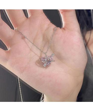 Southjieling Vintage Diamonds Choker Necklet - Crystal Peach Heart Pendant Aesthetic Fashion Jewelry - Buy Online on GoSupps.com