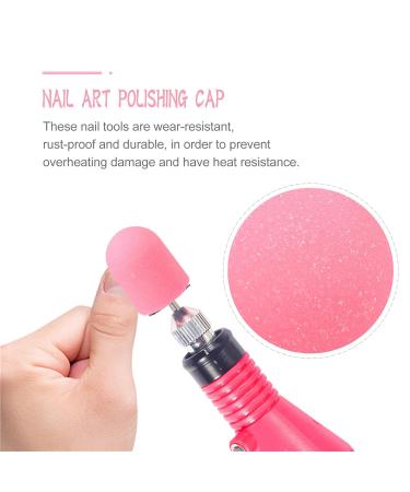 Beaupretty 10pcs Grinding Sand Cap Bit - Electric Nail File Grinding Head for Manicure & Nail Art - Polishing Caps in Pink - Buy Online on GoSupps.com