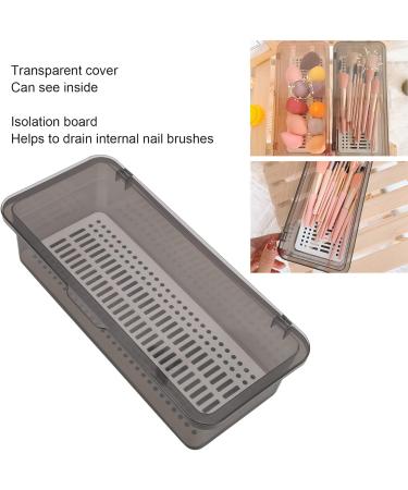 Portable Nail Art Brush Storage Box for Home Nail Salon Professional Makeup Brush Container Nail Art Tool Dust Brush Organizer Box - Buy Online on GoSupps.com