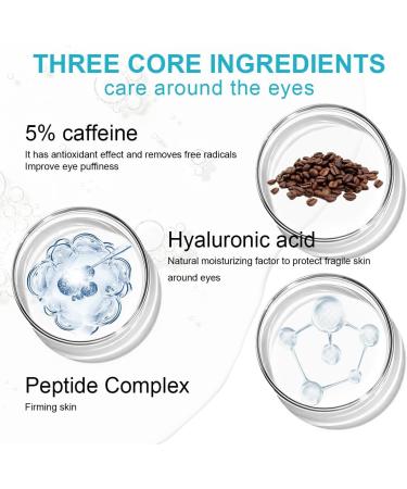 Yanxi Biotechnology Caffeine eye cream 5 caffeine hyaluronic acid and peptide complex Natural Cosmo advanced formula against dark circles wrinkles and puffiness 50 ml - Buy Online on GoSupps.com