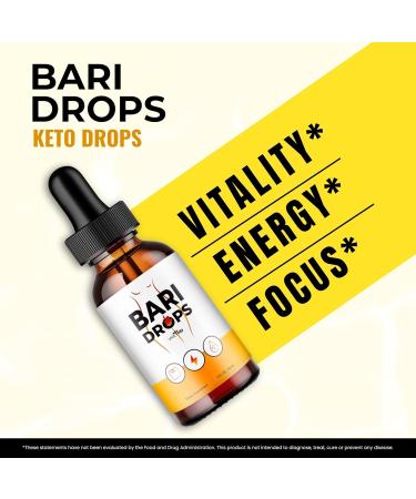 Bari Drops Extract Liquid Keto All Natural Maximum Strength Formula for Health Fitness & Wellness | Bari Drops Reviews (1 Pack - Buy Online on GoSupps.com
