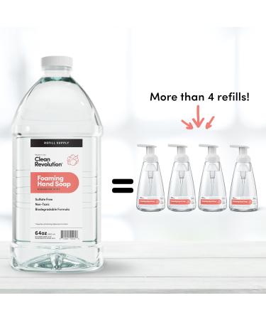 Clean Revolution Foaming Hand Soap Gentle Moisturizing Ready To Use Formula Real Essential Oils Gluten Free Geranium Mint 64 Fl Oz - Buy Online on GoSupps.com