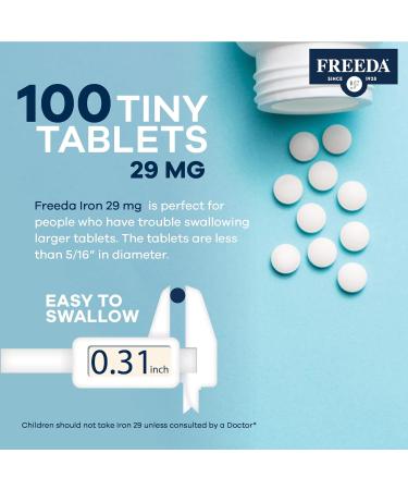 Freeda Ferrous Fumarate Iron Supplement - 250 Ct Gentle Iron Pills for Anemia in Women & Men - Buy Online on GoSupps.com