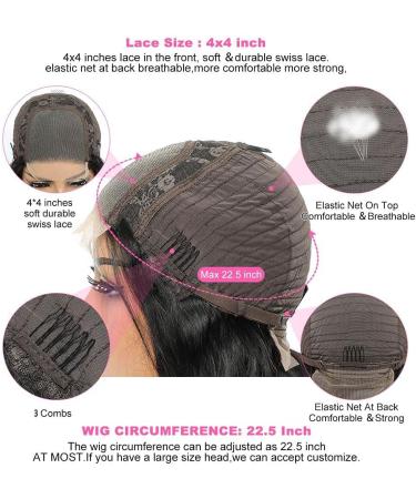 18 Inch Body Wave Lace Front Wig for Black Women - Pre Plucked Brazilian Virgin Human Hair - Natural Color with Bleached Knots - Buy Online on GoSupps.com