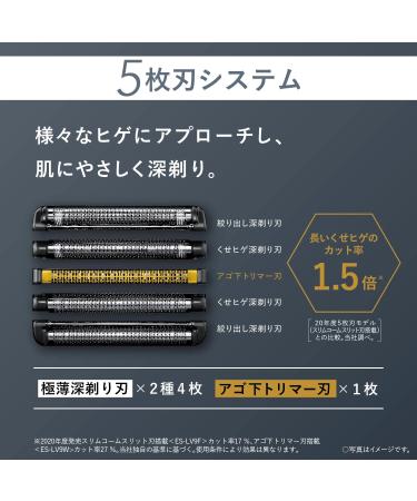 Panasonic ES-LV5J-S LAMDASH PRO 5-Blade Men's Shaver with Sonic Cleaning Mode - Japan Import 2023 | International Shipping Available - Buy Online on GoSupps.com