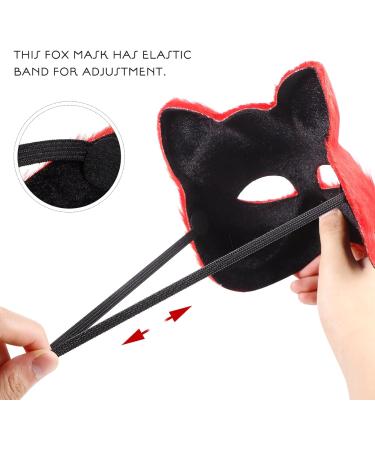 Buy Abaodam 5pcs Plush Fox Mask - Perfect for Halloween Cosplay & Parties | International Shipping Available - Buy Online on GoSupps.com
