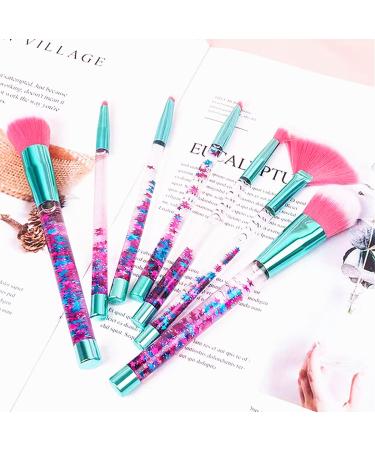 Sparkles Glitter Makeup Brushes Set - Unicorn Fan Foundation Brush with Liquid Red Handle - Perfect Christmas Gift for Teen Girls - Buy Online on GoSupps.com