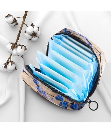 Women's Floral Tampon Storage Bags - Purple Lavender Pocket Zip Bags for Menstrual Care - Multi-Function Tied Pouches - Buy Online on GoSupps.com