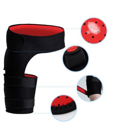 Adjustable Hip Brace & Groin Support Bandage | Breathable Unisex Compression Sleeve for Sciatica & Hamstring Relief - Buy Online on GoSupps.com