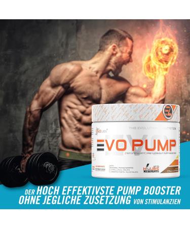 Evolabs Evo-Pump Pre Workout Booster - Instant Pump & Energy Boost | 240g Cola-Citrus Powder for Ultimate Performance - Buy Online on GoSupps.com