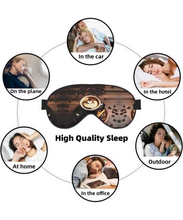 SSIMOO Heart Coffee Print Eye Mask - Double-Sided Soft Light Blocking - Enhance Sleep Quality - Buy Online on GoSupps.com