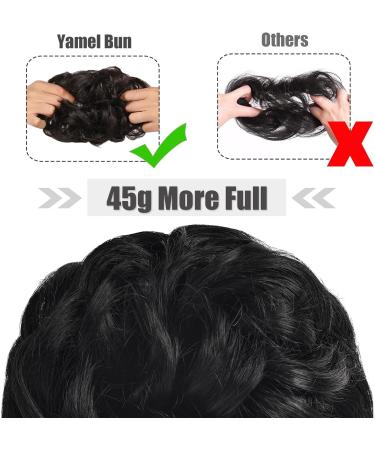 Yamel Natural Black Messy Bun Hair Extension for Women - Updo Curly Scrunchie - Buy Online on GoSupps.com