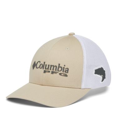 Columbia Men's PFG Mesh Cap XXL Fossil/Grill/White/Bass