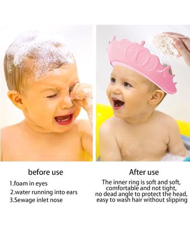 Baby Shower Cap for Kids - Adjustable Shampoo Shield Visor Hat with Bath Brush - Eyes and Ears Protector - Buy Online on GoSupps.com