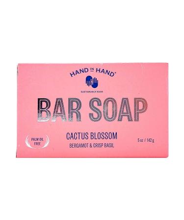 Hand in Hand Nourishing Bar Soap with Organic Shea and Cocoa Butters - Bergamot & Crisp Basil 5oz - For All Skin Types - Cactus Blossom Scent - Buy Online on GoSupps.com