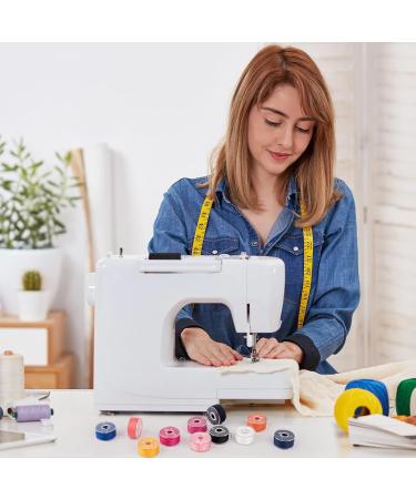 Xiphum 37Pcs Premium Bobbins Set with 36-Color Sewing Threads and Scissor - Compatible with Bro-Ther/Ja-Nome/Elna/Baby-Lock/Sin-ger - Buy Online on GoSupps.com