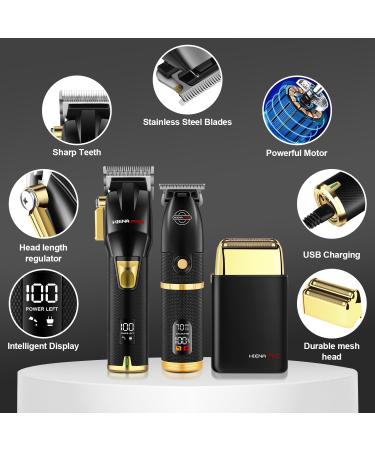 Premium Zero Gapped Hair Clippers & Foil Shaver Set for Men | Cordless Rechargeable Beard Trimmer Kit with LED Display Perfect Gifts for Men - Buy Online on GoSupps.com