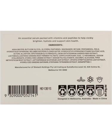 Nonapeptide Niacinamide Rejuvenating Serum by SumaNurica for Women - 6 x 0.33 oz Serum - Buy Online on GoSupps.com