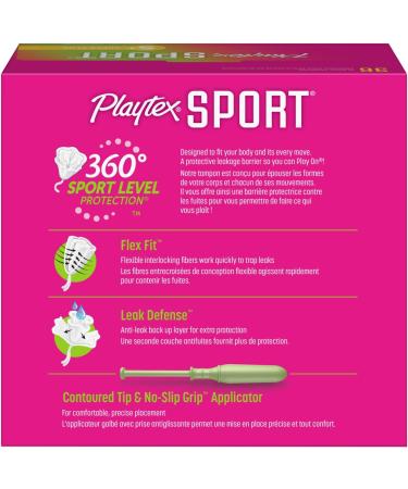 Playtex Sport Tampons Super Plus Absorbency 36ct - Fragrance-Free, Pack of 1 - Buy Online on GoSupps.com