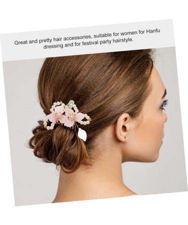 Beaupretty the comb flower pearl hairpins wedding headwear chinese hairpin kimono hair barrettes flower tassel clip cheongsam hair accessories hanfu hair clip the flowers set Accessories - Buy Online on GoSupps.com