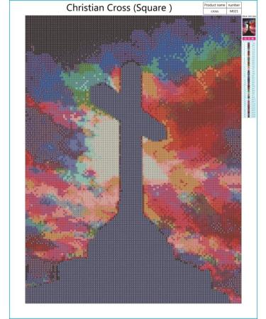 DIY 5D Diamond Painting Kit | The Holy Cross Rhinestone Embroidery | Full Square Drill | Arts Craft Supply | Wall Decor 12X16 - Buy Online on GoSupps.com