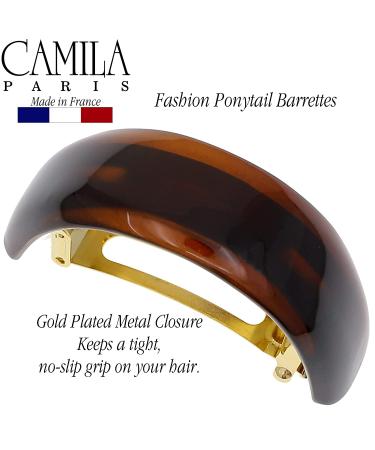Camila Paris CP2376 French Hair Barrette Ponytail Holder - Tortoise Shell, Strong Hold Grip Hair Clip for Women, Made in France - Buy Online on GoSupps.com
