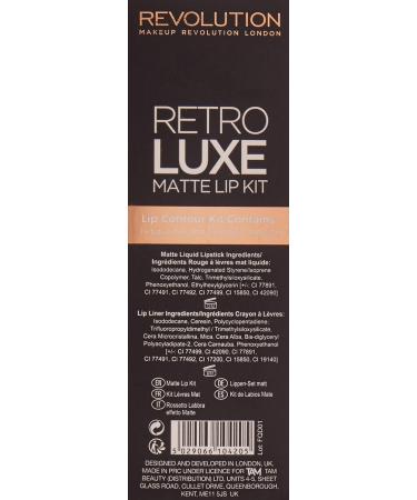 MakeUp Revolution Retro Luxe Matte Lip Kit - Glory | 2 Pieces Pack of 2 - Buy Internationally - Buy Online on GoSupps.com