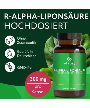 VITABAY R-Alpha Lipoic Acid 300mg - 360 Vegan Capsules | High-Dose Antioxidant | Bioavailable & Lab-Tested | Premium Quality 3-Pack - Buy Online on GoSupps.com