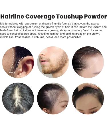 Instantly Hairline Powder Hair Root Dye Fill Forehead Root Concealer Instantly Conceals Hair Windproof Sweat-Proof Hair Touch-Up for Natural Looking 27.5g Dark Brown - Buy Online on GoSupps.com