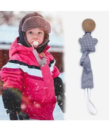 Meiso 3-Piece Baby Pacifier Chain Set - Organic Cotton & Wood Nickel-Free Clips for Boys & Girls - International Shipping - Buy Online on GoSupps.com