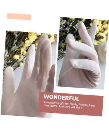 DOITOOL 1 Pair Grooming Gloves Dry Cracked Hands Gloves Beauty Supply Hand Accessory Lotion Gloves Wristband Hydrating Lotion Inspection Gloves Beauty Products White Silk Summer - Buy Online on GoSupps.com