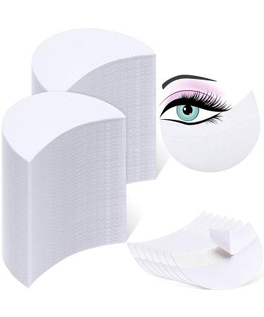 600 Pieces Eyeshadow Pad Shield Eyeshadow Patches White Eyeshadow Stencils Under Eye Pads Prevent Makeup Residue for Eyelash Extensions Lip Makeup  Half-Moon Shape