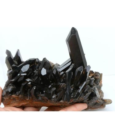 990g Natural Black Quartz Crystal Cluster Specimen JZIGTDEM - Buy Online on GoSupps.com