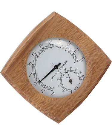 Handmade Cedar Wood Sauna Room Hygrometer | 2-in-1 Thermo Hygrometer with Clear Scale for Accurate Temperature & Humidity Measurement - Buy Online on GoSupps.com