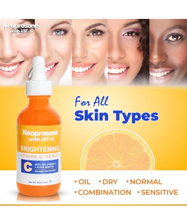 Neoprosone Brightening Serum 2 Fl oz - Fades Dark Spots, Prevents Discoloration - Alpha Arbutin, Vitamin C - Buy Online on GoSupps.com