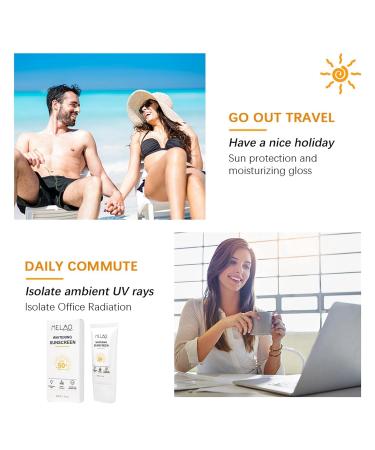 Hydrating SPF 50 Face Sunscreen with Vitamin C Niacinamide & Hyaluronic Acid - Oil Free Clear Formula for All-Day Protection - Portable Sunscreen for Women - Buy Online on GoSupps.com