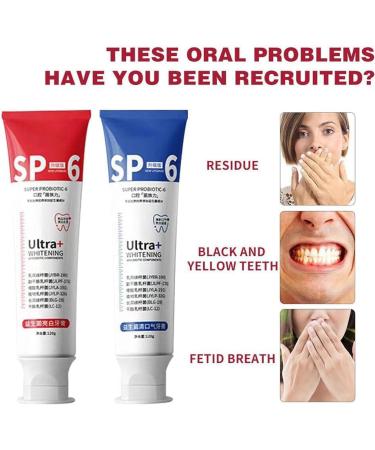 Sp 6 Toothpaste Sp-6 Ultra Whitening Probiotic Brightening Toothpaste Deep Cleaning Care Toothpaste Whitening Probiotic Toothpaste Fresh Breath Stain Removal - Buy Online on GoSupps.com