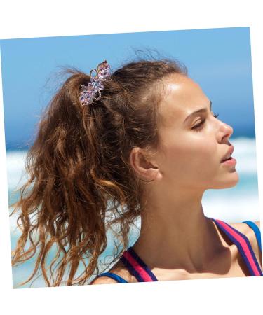 CANIGHT Rhinestone Hair Clip Hair Accessories for Women Rhinestone Barrettes for Women Hair Clips Rhinestones Hair Clip Snap Bridal Hair Accessories Aesthetic Hair Accessories Metal Purple - Buy Online on GoSupps.com