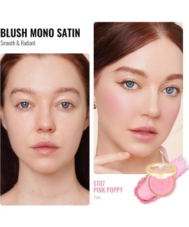  oulac Oulac Blusher Satin Cream Blusher Highlighter with Dazzling Blush Long Lasting Makeup Fade and Transmission Resistant Vegan & Cruelty Free ST07 Pink Poppy 4.8g - Buy Online on GoSupps.com