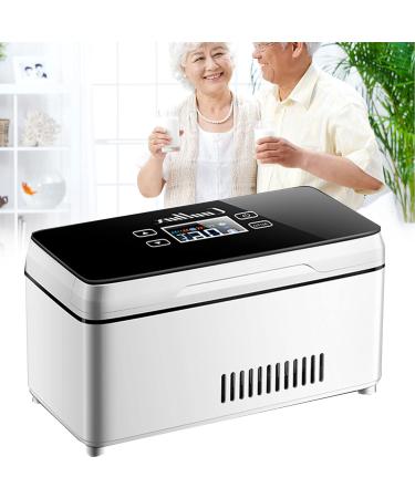 JINGJIN Mini Cold Boxes Portable Drug Reefer Mini Drug Constant Temperature Refrigerato Can be Placed Insulin Eye Drops and Other Drugs for Keeping Diabetes Drug Cooler About 8-10 Hours 3Battery