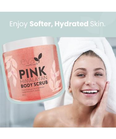 Pink Himalayan Body Scrub by Eva Naturals - Exfoliating Body and Foot Scrub for Women and Men - Deep Moisturizing and Nourishing Skin Treatment - Buy Online on GoSupps.com