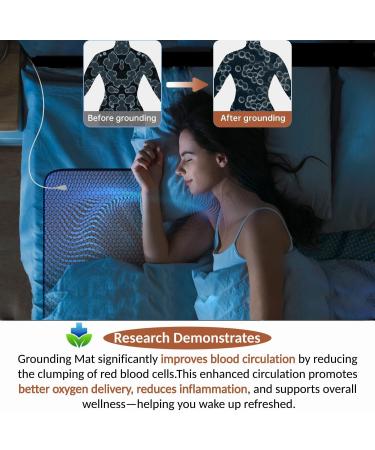 Graphene Grounding Mat for Bed: Indoor Earth Therapy for Better Sleep & Energy Boost Conductive Sleep Pad with Grounded Benefits Wellness Gift Kit for Women (California King) Silver California King - Buy Online on GoSupps.com