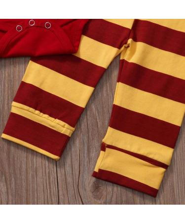Snuggle This Muggle Bodysuit Set with Striped Pants & Hat - 12-18 Months - Red - Buy Online on GoSupps.com