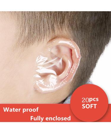 ZQHTY 20-Piece Set of Clear Disposable Ear Covers & Shower Caps - Water-Repellent Hair Dye & Bathing Protection - Buy Online on GoSupps.com