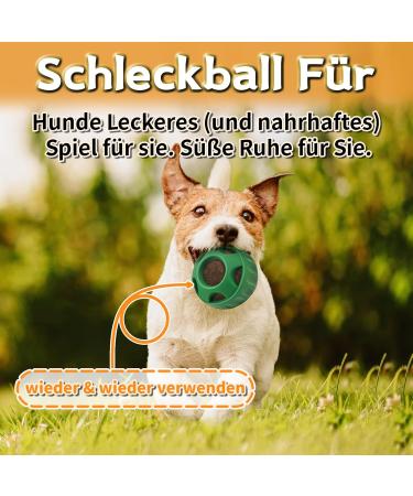 Schleckball Dogs: Interactive Slip Ball & Refillable Treats | Long-lasting Dog Toys & Easy to Clean Pupsicle - Buy Online on GoSupps.com