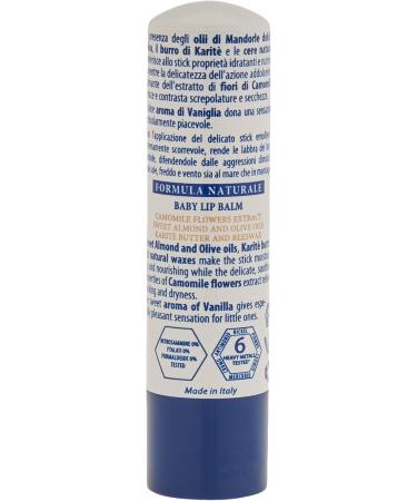 Helan Linea Bimbi Bio Children's Lip Balm Nourishing Lip Balm Moisturising Cocoa Butter - Lip Balm with Sweet Almond and Olive Oil Shea Butter and Camomile Flowers - Vanilla Aroma - Buy Online on GoSupps.com