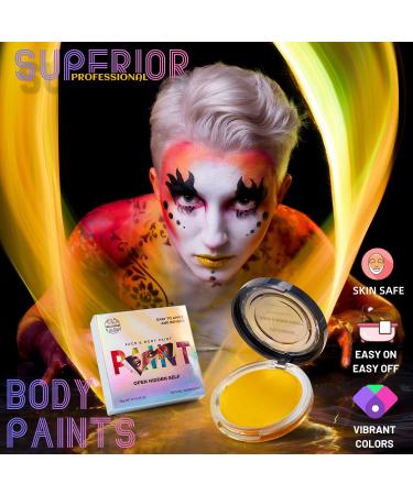 VIOLA HOUSE Professional Water Based Face & Body Paint Kit for Halloween, Cosplay & Theatrical Makeup - Black - Buy Online on GoSupps.com
